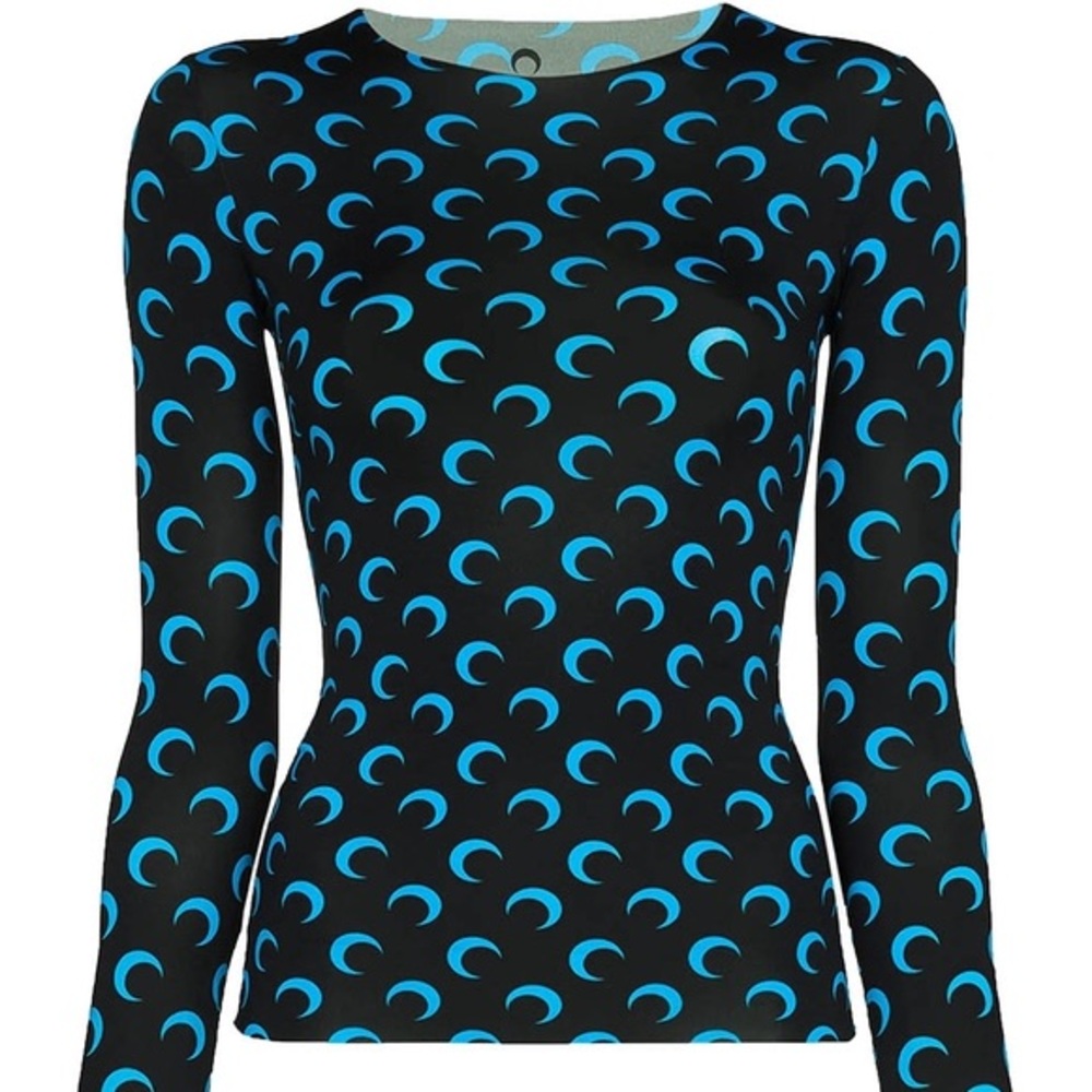 Marine Serre All Over Moon Print Top